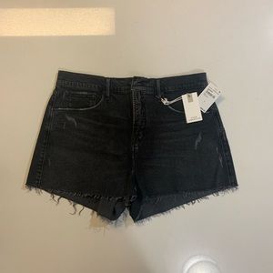 Good American Good 90s Black Denim Shorts